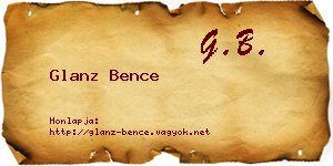Glanz Bence névjegykártya